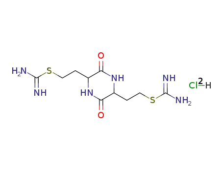 Molecular Structure of 6965-23-7 ((3,6-dioxopiperazine-2,5-diyl)diethane-2,1-diyl dicarbamimidothioate)