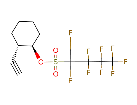 Molecular Structure of 82031-98-9 (1,1,2,2,3,3,4,4,4-Nonafluoro-butane-1-sulfonic acid (1R,2S)-2-ethynyl-cyclohexyl ester)