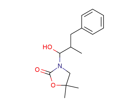 Molecular Structure of 250607-20-6 (3-(1'-hydroxy-2'-benzylpropyl)-5,5-dimethyloxazolidin-2-one)