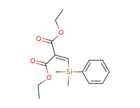 Molecular Structure of 130247-53-9 (Propanedioic acid, [(dimethylphenylsilyl)methylene]-, diethyl ester)