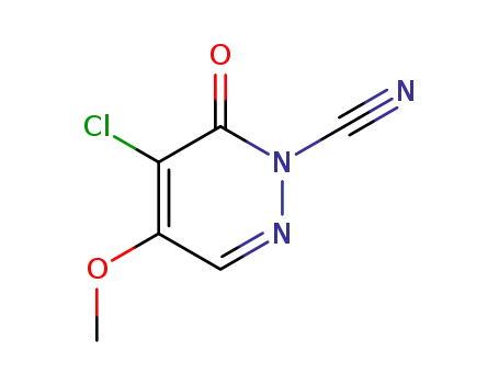 Molecular Structure of 859214-49-6 (2-cyano-4-chloro-5-methoxypyridazin-3(2H)-one)