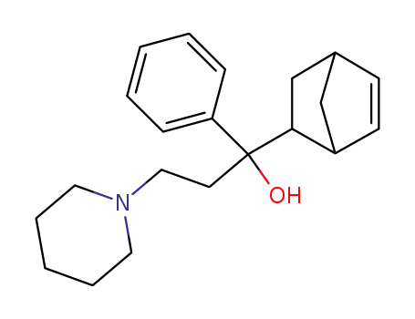 Molecular Structure of 163296-11-5 (1-Piperidinepropanol, α-bicyclo[2.2.1]hept-5-en-2-yl-α-phenyl-, [1α,2α(R*),4α]-)