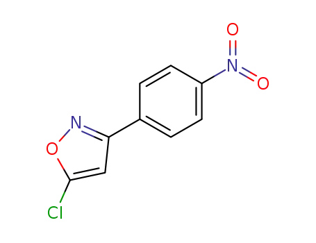 Molecular Structure of 142598-83-2 (5-CHLORO-3-(4-NITROPHENYL)ISOXAZOLE)