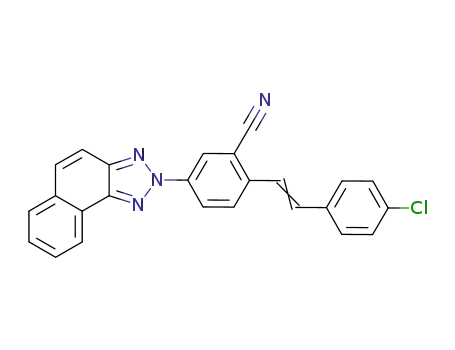 Molecular Structure of 5516-20-1 (2-[2-(4-chlorophenyl)vinyl]-5-(2H-naphtho[1,2-d]triazol-2-yl)benzonitrile)