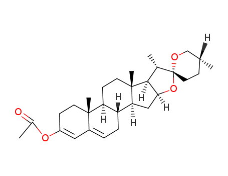 Molecular Structure of 6877-75-4 ((25<i>R</i>)-3-acetoxy-spirosta-3,5-diene)