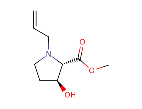 Molecular Structure of 213131-33-0 ((2S,3S)-1-Allyl-3-hydroxy-pyrrolidine-2-carboxylic acid methyl ester)