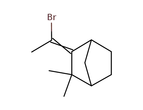 Molecular Structure of 92214-45-4 (Bicyclo[2.2.1]heptane, 3-(1-bromoethylidene)-2,2-dimethyl-, (E)-)