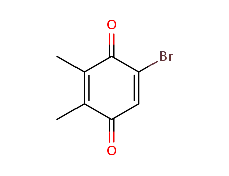 Molecular Structure of 13070-27-4 (2,5-Cyclohexadiene-1,4-dione, 5-bromo-2,3-dimethyl-)