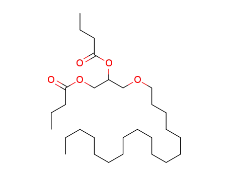 Molecular Structure of 1198155-32-6 (2,3-dibutyroil-1-O-octadecyl glycerol)