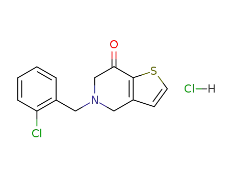 5-(2-chloro-benzyl)-5,6-dihydro-4<i>H</i>-thieno[3,2-<i>c</i>]pyridin-7-one; hydrochloride