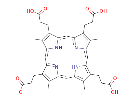 21H,23H-Porphine-2,7,13,18-tetrapropanoicacid, 3,8,12,17-tetramethyl-