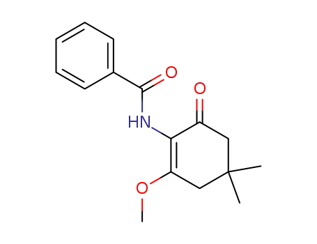Molecular Structure of 41893-54-3 (N-(1-Methoxy-5,5-dimethyl-3-oxocyclohex-1-yl)benzamid)