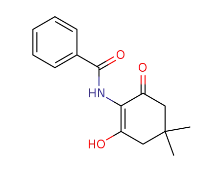 Molecular Structure of 41893-53-2 (N-(1-Methoxy-5,5-dimethyl-3-oxo-1-cyclohexen-1-yl)benzamid)