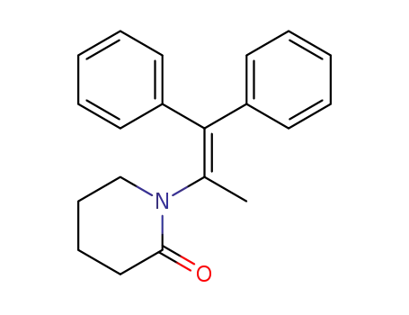 Molecular Structure of 88953-50-8 (2-Piperidinone, 1-(1-methyl-2,2-diphenylethenyl)-)