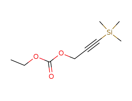 Molecular Structure of 167275-01-6 (ethyl 3-(trimethylsilyl)prop-2-ynyl carbonate)