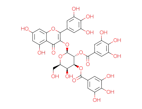 Molecular Structure of 1357272-88-8 (myricetin 3-O-(2'',3''-digalloyl)-β-D-galactopyranoside)