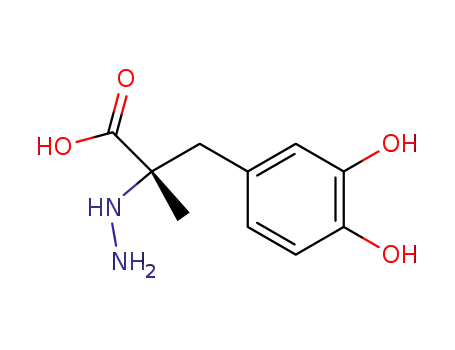 Molecular Structure of 14585-65-0 (Benzenepropanoic acid, a-hydrazinyl-3,4-dihydroxy-a-methyl-)