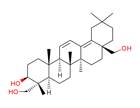Molecular Structure of 13720-19-9 (Oleana-11,13(18)-diene-3β,23,28-triol)