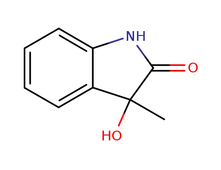 Molecular Structure of 16990-74-2 (2H-Indol-2-one, 1,3-dihydro-3-hydroxy-3-methyl-, (3R)-)