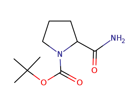 Molecular Structure of 54503-10-5 (tert-butyl 2-(aminocarbonyl)pyrrolidine-1-carboxylate)