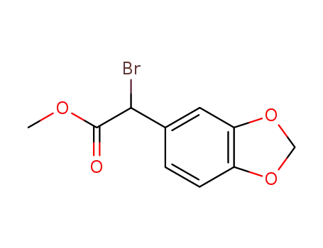 Molecular Structure of 158692-25-2 (bromo(3,4-methylenedioxyphenyl)-acetic acid methyl ester)