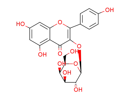 Molecular Structure of 23627-87-4 (kaempferol-3-O-galactoside)