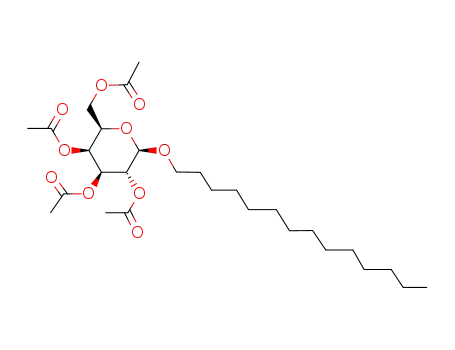 Molecular Structure of 103279-22-7 (tetradecyl 2,3,4,6-tetra-O-acetyl-β-D-galactopyranoside)