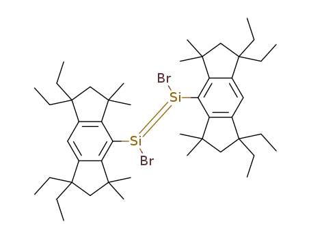Molecular Structure of 1349883-19-7 ((E)-1,2-dibromo-1,2-bis(1,1,7,7-tetraethyl-3,3,5,5-tetramethyl-s-hydrindacen-4-yl)disilene)