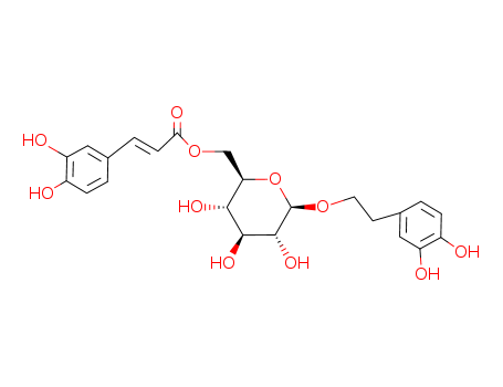 b-D-Glucopyranoside,2-(3,4-dihydroxyphenyl)ethyl, 6-[(2E)-3-(3,4-dihydroxyphenyl)-2-propenoate]