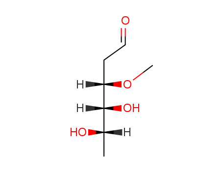 Molecular Structure of 23457-90-1 (3-O-Methyl-2,6-dideoxy-L-lyxo-hexose)