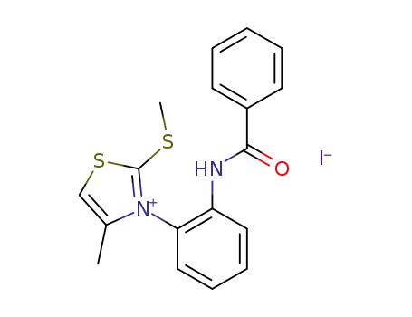 3-[2-(benzoylamino)phenyl]-4-methyl-2-(methylsulfanyl)-1,3-thiazol-3-ium iodide
