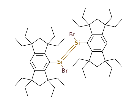Molecular Structure of 1187770-53-1 ((E)-1,2-dibromo-1,2-bis(1,1,3,3,5,5,7,7-octaethyl-s-hydrindacen-4-yl)-disilene)