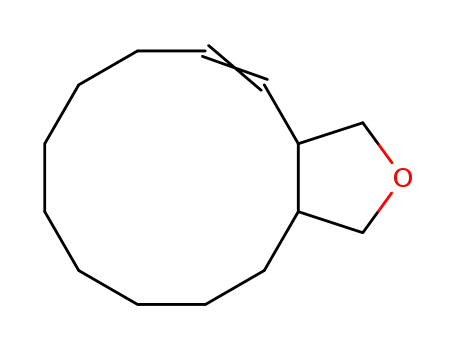Molecular Structure of 51547-44-5 ((3aR*,12E,13aR*)-1,3,3a,4,5,6,7,8,9,10,11,13a-dodecahydrocyclododeca[c]furan)
