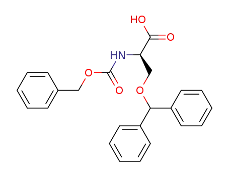 Molecular Structure of 93845-89-7 ((R)-3-Benzhydryloxy-2-benzyloxycarbonylamino-propionic acid)