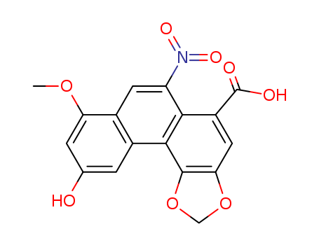 Phenanthro[3,4-d]-1,3-dioxole-5-carboxylicacid, 10-hydroxy-8-methoxy-6-nitro-