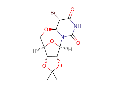 (5S,6S)-5-bromo-O<sup>6</sup>,5'-cyclo-5,6-dihydro-2'3'-O-isopropylidineuridine