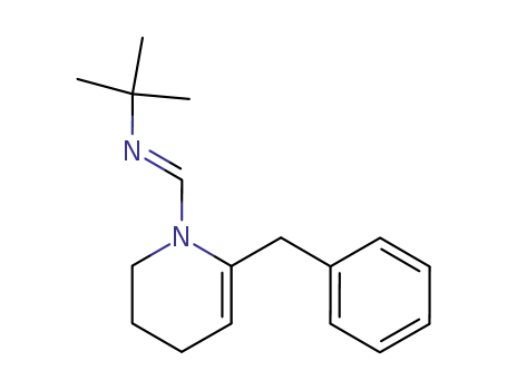 Molecular Structure of 95018-22-7 (Pyridine,
1-[[(1,1-dimethylethyl)imino]methyl]-1,2,3,4-tetrahydro-6-(phenylmethyl)-)