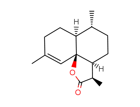 Molecular Structure of 104196-16-9 ((3R,3a,6R,6aS,10aS)-3a,4,5,6,6a,7,8,8a-octahydro-3,6,9-trimethylnaphtho[8a,1-b]furan-2(3H)-one)