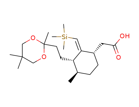 2,5,5-trimethyl-2-<2'-<4''-(carboxymethyl)-1''(R)-methyl-3''-<(trimethylsilyl)methylene>cyclohex-2''-yl>ethyl>-1,3-dioxane