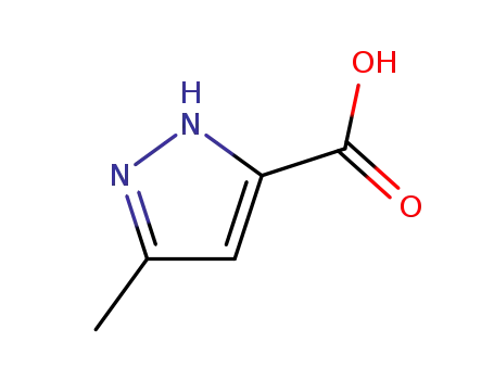 Molecular Structure of 696-22-0 (3-METHYL-1H-PYRAZOLE-5-CARBOXYLIC ACID)