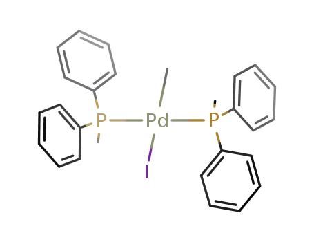 Molecular Structure of 42582-53-6 (trans-PdMe(I)(PMePh<sub>2</sub>)2)