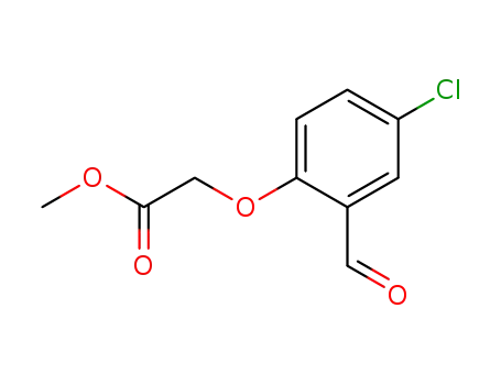 Molecular Structure of 24581-96-2 (Acetic acid, (4-chloro-2-formylphenoxy)-, methyl ester)