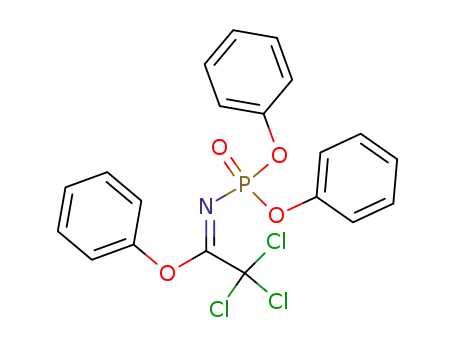 Molecular Structure of 111499-29-7 ((2,2,2-trichloro-1-phenoxy-ethyliden)-amidophosphoric acid diphenyl ester)