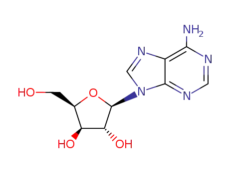 Molecular Structure of 524-69-6 (2-(6-aminopurin-9-yl)-5-(hydroxymethyl)oxolane-3,4-diol)