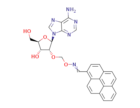 Molecular Structure of 1369323-61-4 (2'-O-(pyren-1-ylmethanimine-N-oxymethyl)adenosine)