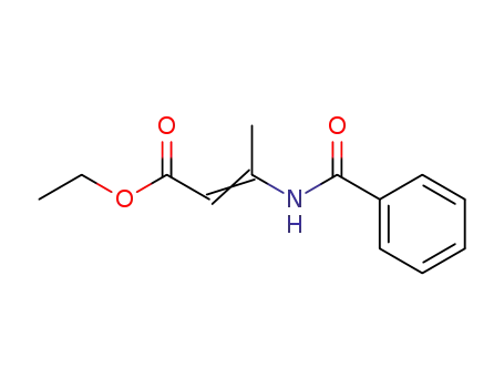Molecular Structure of 60050-48-8 (2-Butenoic acid, 3-(benzoylamino)-, ethyl ester)