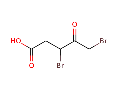 Molecular Structure of 1775-46-8 (pentanoic acid, 3,5-dibromo-4-oxo)