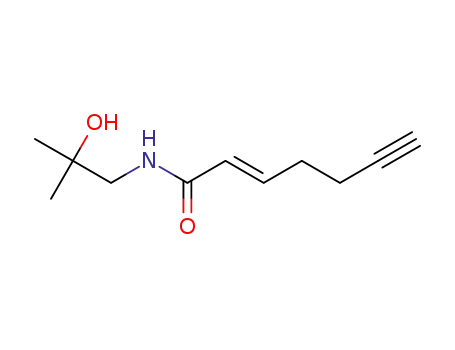 (E)-N-(2-hydroxy-2-methylpropyl)hept-2-en-6-ynamide