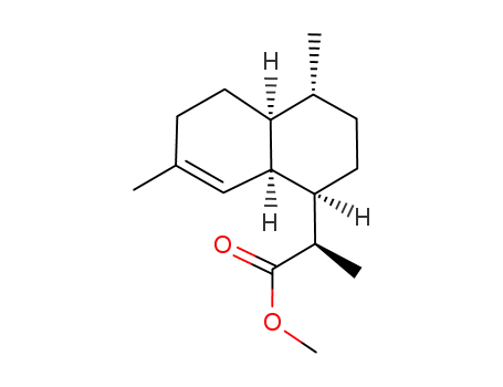 Molecular Structure of 87391-99-9 (2-(4,7-dimethyl-(1α-H),2,3,(4β-H),(4aα-H),5,6,(8aα-H)-octahydronaphthalen-1-yl)propionic acid methyl ester)