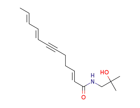 Molecular Structure of 1383002-43-4 ((2E,8E,10E)-N-(2-hydroxy-2-methylpropyl)dodeca-2,8,10-trien-6-yneamide)